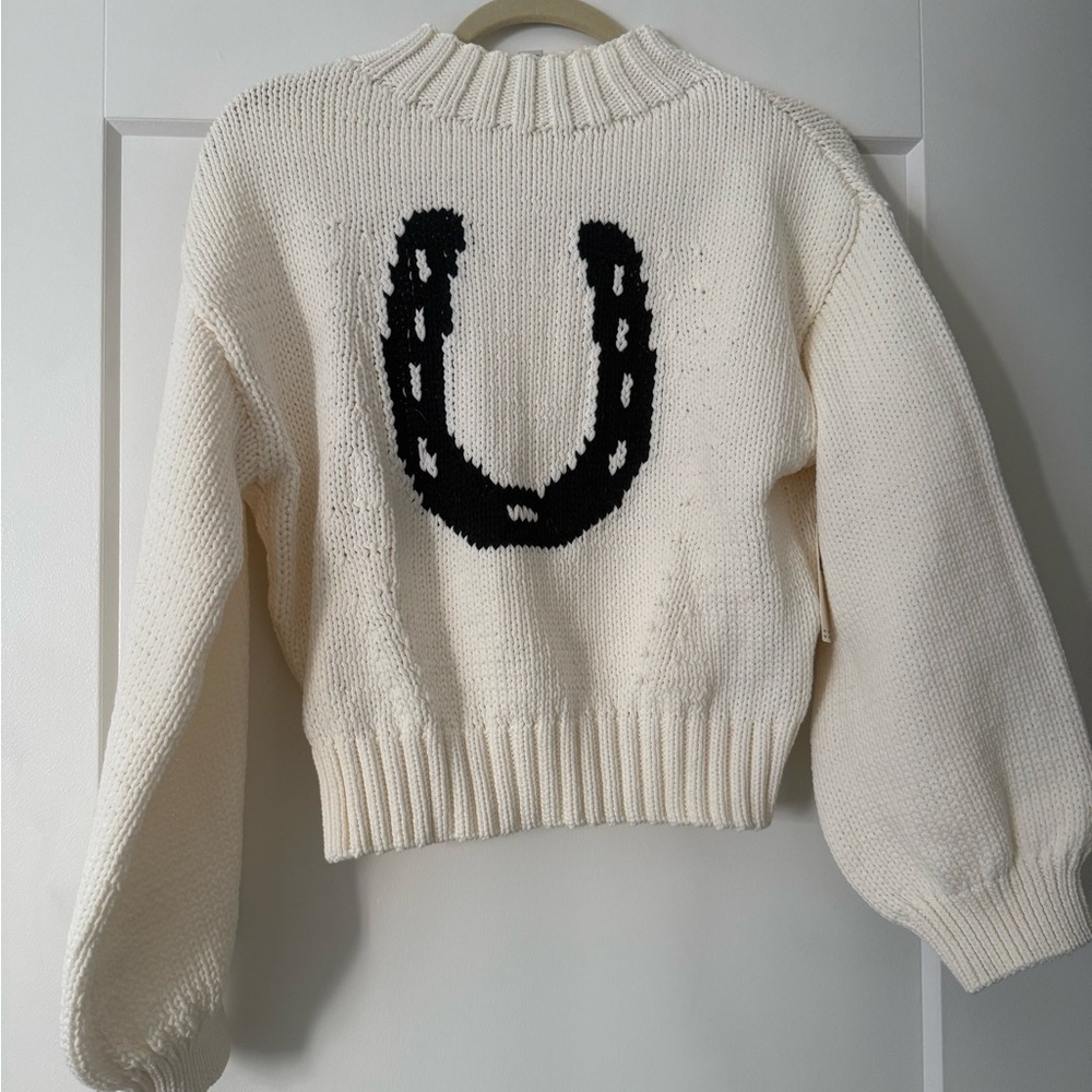 Anthropologie Maeve Pippa Mock Neck Horseshoe Sweater (Size M) - NWT - ICON Edit